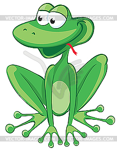 Funny frog - royalty-free vector clipart