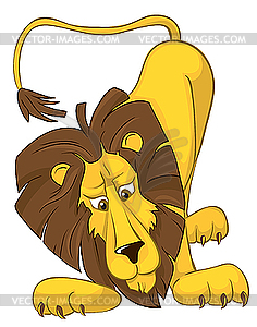 Surprised lion - vector image