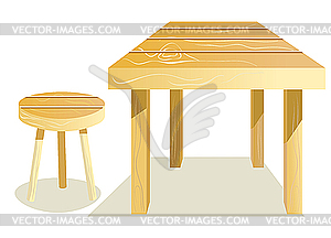 Table and chair - vector clip art