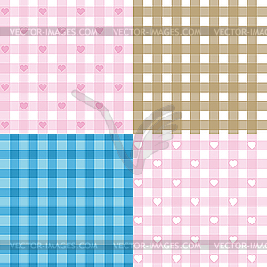 Four seamless backgrounds - vector clip art