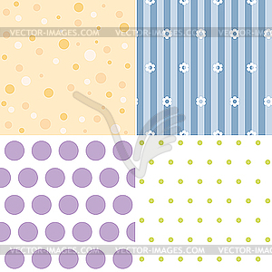 Four seamless backgrounds - vector clipart / vector image