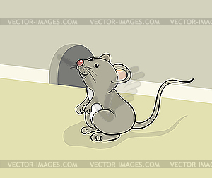 Funny mouse - vector clipart