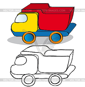 Children toy car - vector clip art