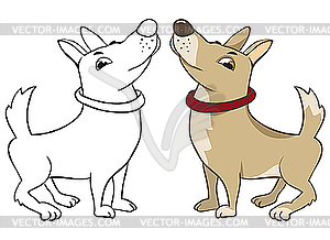 Funny dog - royalty-free vector clipart