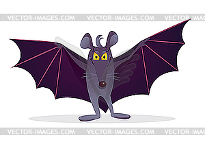 Bat spreads its wings - vector image