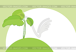 Зеленое растение - клипарт в формате EPS