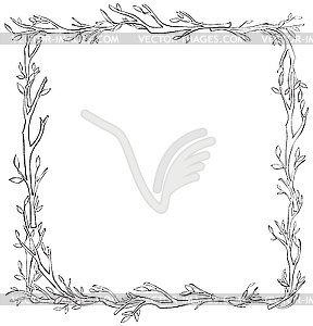 Frame of branches - vector clipart