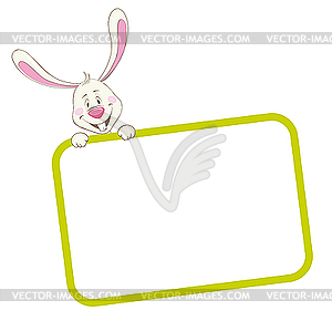 Frame with rabbit - vector clipart / vector image