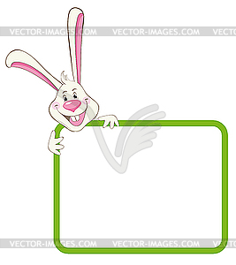 Frame with rabbit - vector image