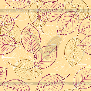 Seamless leaves - vector clipart
