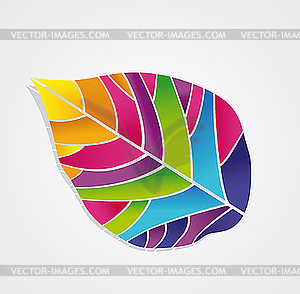 Isolated colored leaf - vector clip art