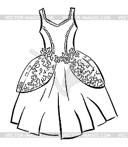 Retro dress - vector clip art