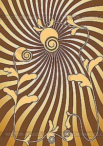 Background gold rose - vector clipart