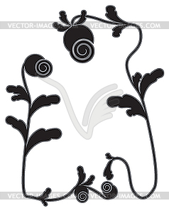 Frame as rose silhouette  - vector clipart / vector image