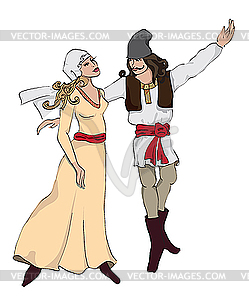 Man and woman - vector clipart