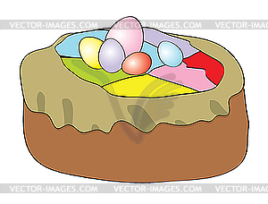 Easter pie - stock vector clipart