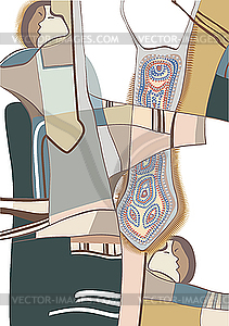 Ethnic motives of northern people - vector clipart