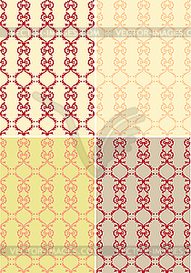 Four victorian seamless backgrounds - vector clip art