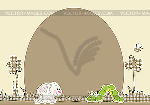 Flower background - color vector clipart