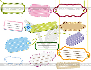 Set of labels - vector image