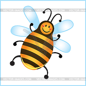 Funny bee in frame - vector clipart