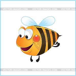 Funny bee in frame - vector image