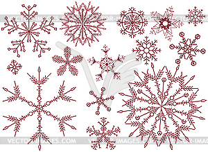 Set of snowflakes - vector image