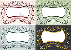 The horizontal frame in antique style - vector clipart