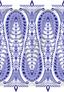 Красивый синий узор. Бесшовный - клипарт в векторе / векторное изображение