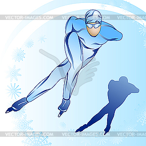 Stylized skater with silhouette - vector clipart