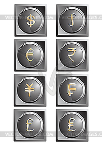 Money buttons - vector clip art