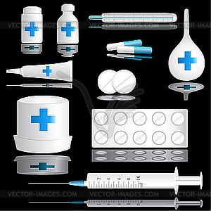 Medical icon set - vector EPS clipart