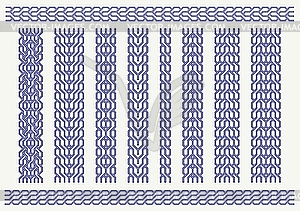 Braided patterns set - vector image