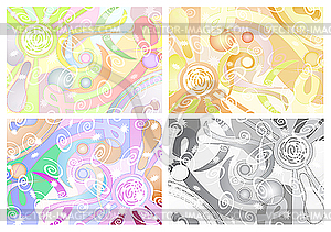 Four abstract backgrounds - vector clip art