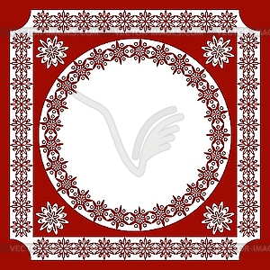 Pattern of ethnic style frame - vector image