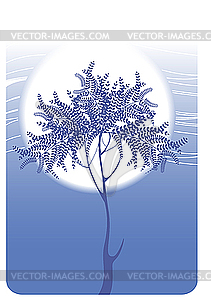 A silhouette of tree - vector clipart