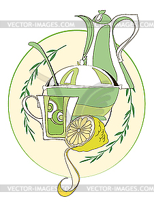 Tea set - vector clip art