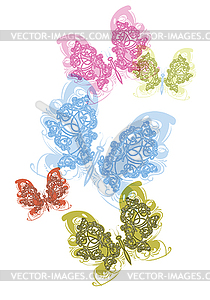 Butterflies decorative - vector image