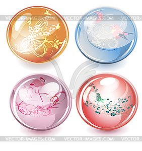 Glass balls - vector clip art