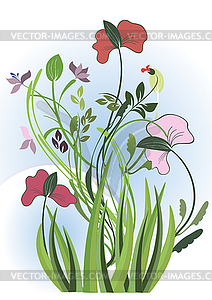 Wildflowers - stock vector clipart