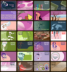 Set of designs for cards - royalty-free vector clipart