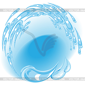 Water circle - vector clip art