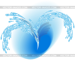 Blue fountain - vector clipart / vector image