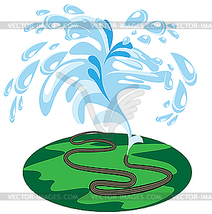 Watering lawns - vector clipart