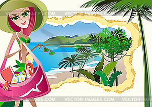 Beautiful beach - vector clipart