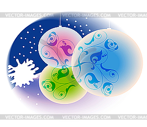 Christmas balls - vector EPS clipart