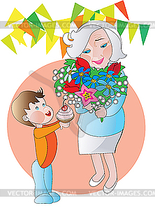 Day of grandmother - vector clip art