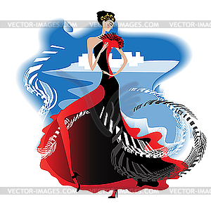 Flamenco - vector clip art