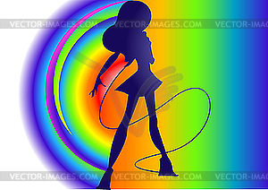 Rainbow rock - vector clip art