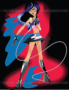 Rock girl - vector clipart